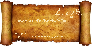 Luncanu Ábrahám névjegykártya